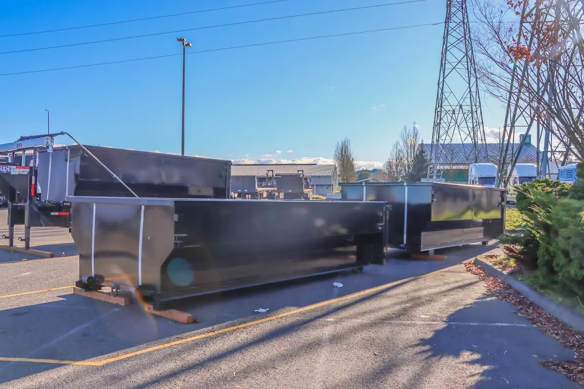 Roll-off dumpster ready for waste disposal at job site for Construction Dumpster Rental in Blairstown